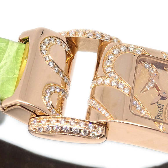 PIAGET Miss Protocole Ref.P10374 Watch 18KYG Crocodile Diamond 191269 - Picture 4 of 7